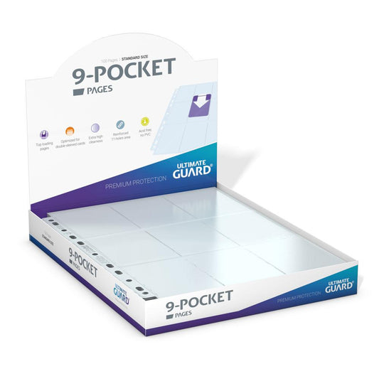 Ultimate Guard 9-Pocket Pages Top-Loading (100) - Transparent 4056133011518