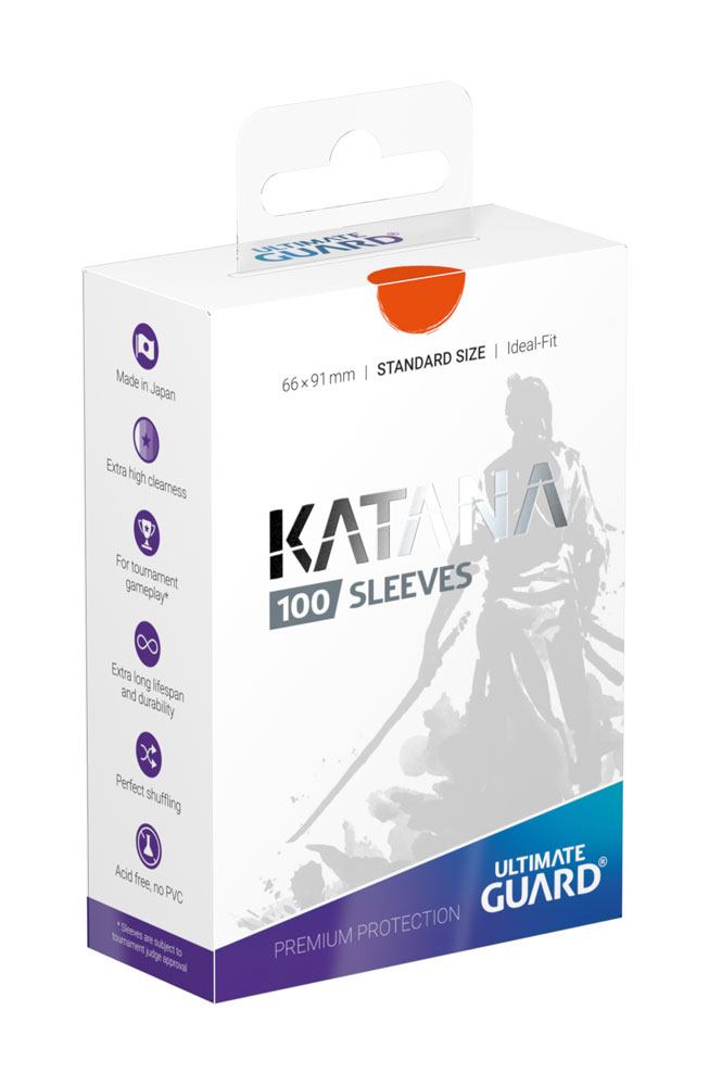 Ultimate Guard Katana Sleeves Standard Size (100) - Orange 4056133011679