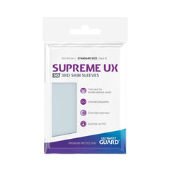 Ultimate Guard Supreme UX 3Rd Skin Sleeves Standard Size Transparent (50) - Amuzzi