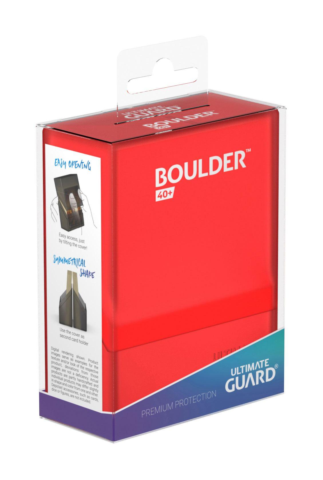 Ultimate Guard Boulder Deck Case 40+ Standard Size Ruby - Amuzzi