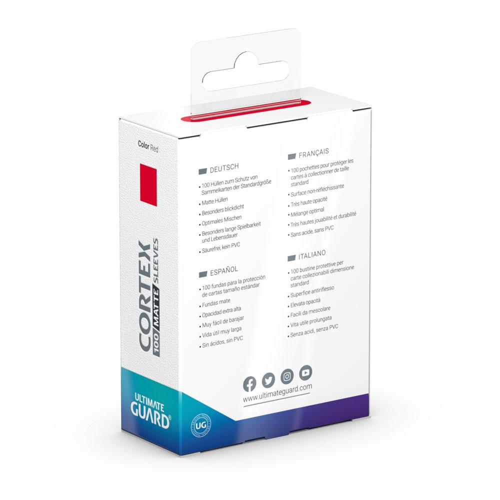 Ultimate Guard Cortex Sleeves Matte Standard Size (100) - Red 4056133018616