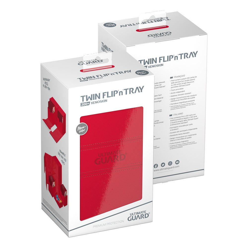 Ultimate Guard Twin Flip'n'Tray 200+ Xenoskin - Red 4056133022064