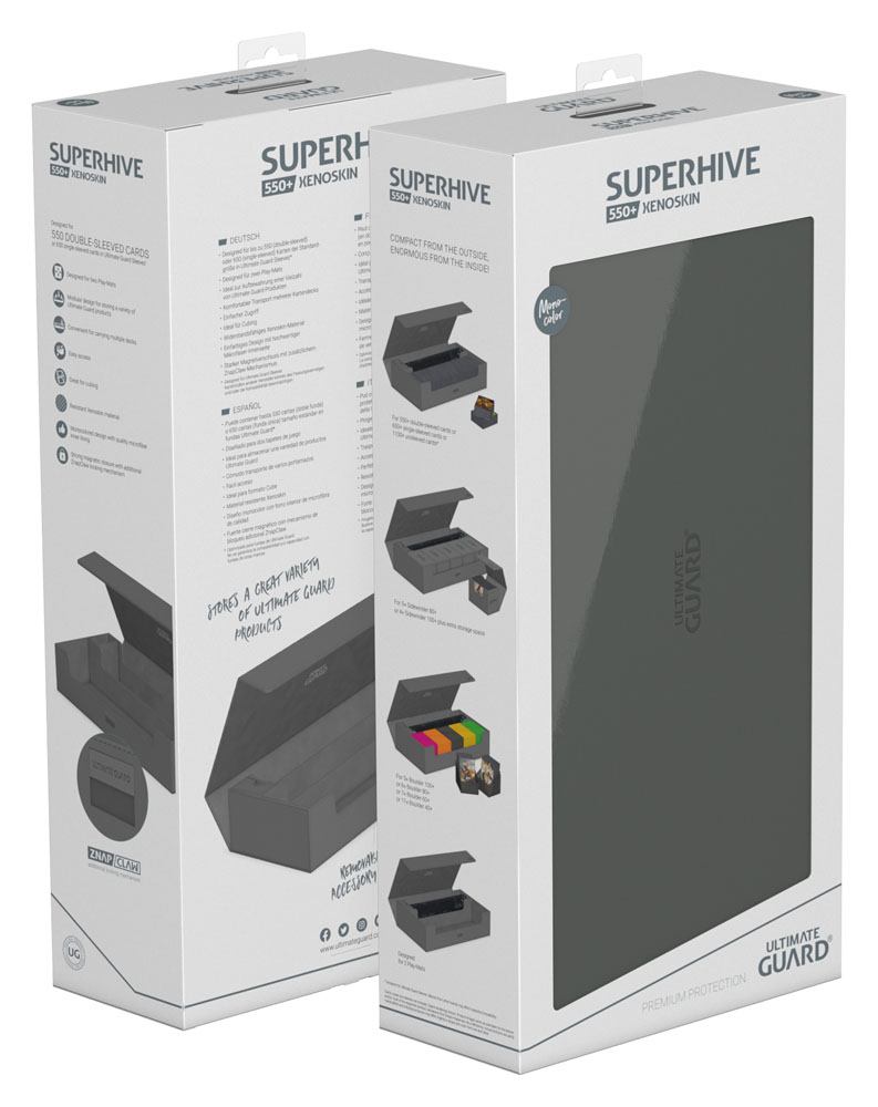 Ultimate Guard Superhive 550+ XenoSkin Monocolor Grey 4056133022507
