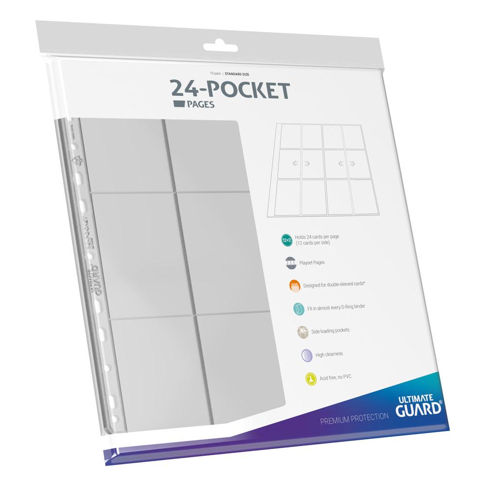 Ultimate Guard 24-Pocket QuadRow Pages Side-Loading (10) - Transparent 4056133023757