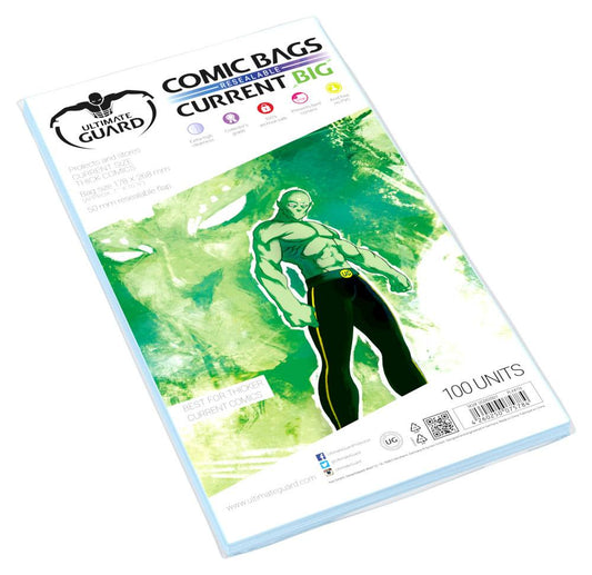 Ultimate Guard Comic Bags Resealable (100) - Current Big Size 4260250075784