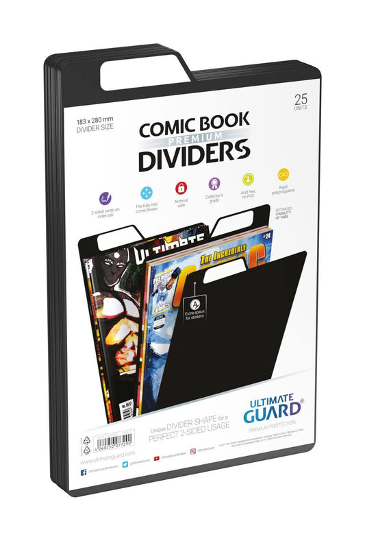 Ultimate Guard Premium Comic Book Dividers Black (25) - Amuzzi