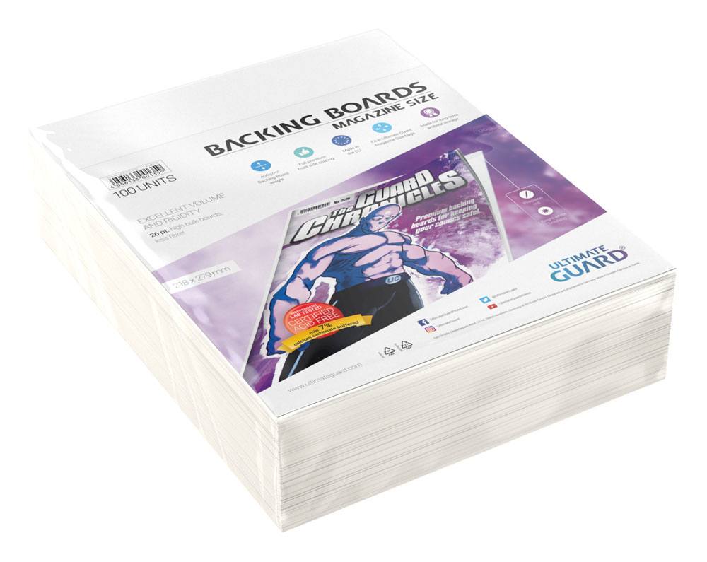 Ultimate Guard Comic Backing Boards Magazine Size (100) 4056133001359