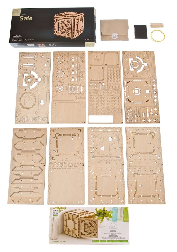 Ugears 3D Wooden Puzzle Safe 4820184120228