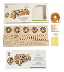 Ugears 3D Wooden Puzzle U-9 Grand Prix Car 4820184120686