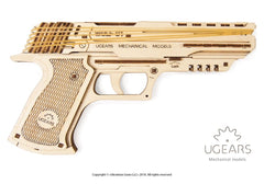 Ugears 3D Wooden Puzzle Wolf-01 Handgun 4820184120723