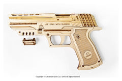 Ugears 3D Wooden Puzzle Wolf-01 Handgun 4820184120723