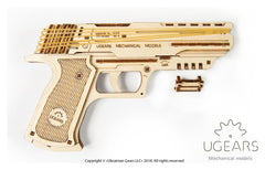 Ugears 3D Wooden Puzzle Wolf-01 Handgun 4820184120723