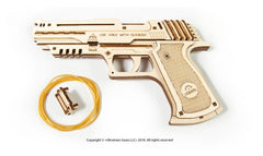 Ugears 3D Wooden Puzzle Wolf-01 Handgun 4820184120723