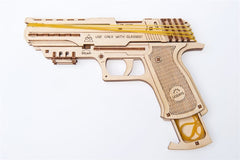 Ugears 3D Wooden Puzzle Wolf-01 Handgun 4820184120723