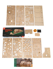 Ugears 3D Wooden Puzzle V-Express Steam Train with Tender 4820184120853