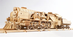 Ugears 3D Wooden Puzzle V-Express Steam Train with Tender 4820184120853