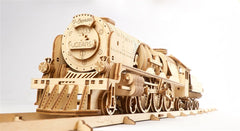 Ugears 3D Wooden Puzzle V-Express Steam Train with Tender 4820184120853