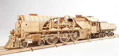 Ugears 3D Wooden Puzzle V-Express Steam Train with Tender 4820184120853