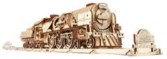 Ugears 3D Wooden Puzzle V-Express Steam Train with Tender 4820184120853