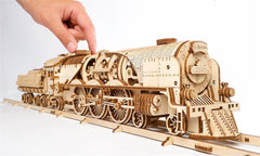 Ugears 3D Wooden Puzzle V-Express Steam Train with Tender 4820184120853