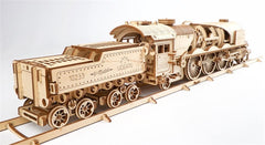 Ugears 3D Wooden Puzzle V-Express Steam Train with Tender 4820184120853