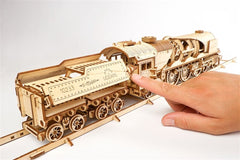 Ugears 3D Wooden Puzzle V-Express Steam Train with Tender 4820184120853