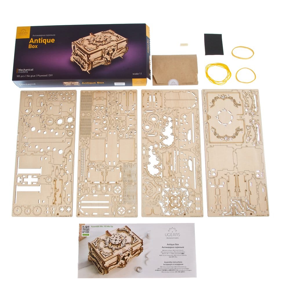 Ugears 3D Wooden Puzzle Antique Box 4820184121003