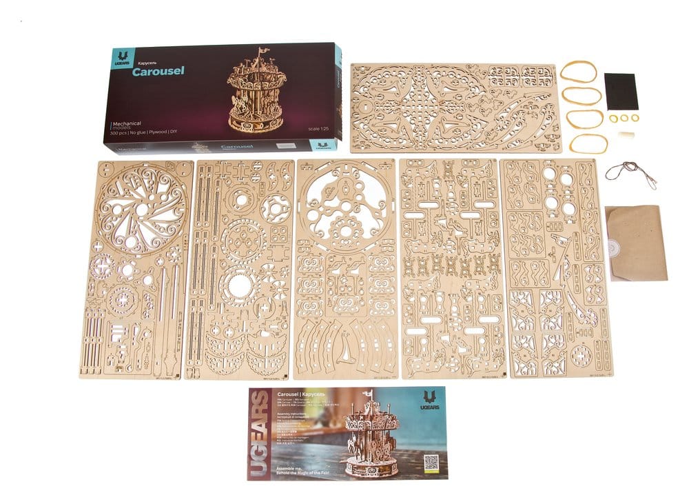 Ugears 3D Wooden Puzzle Carousel 4820184121072