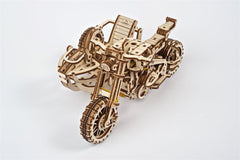 Ugears 3D Wooden Puzzle Scrambler UGR-10 with sidecar 4820184121133