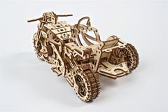 Ugears 3D Wooden Puzzle Scrambler UGR-10 with sidecar 4820184121133