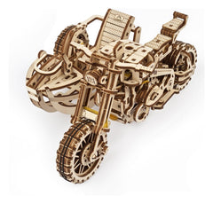 Ugears 3D Wooden Puzzle Scrambler UGR-10 with sidecar 4820184121133