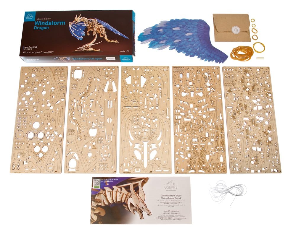Ugears 3D Wooden Puzzle Windstorm Dragon 4820184121218