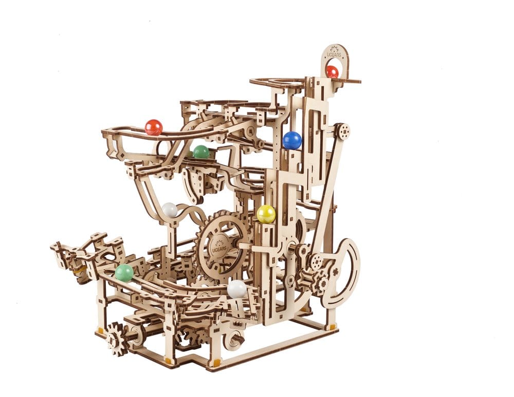 Ugears 3D Wooden Puzzle Marble Run Tiered Hoist 4820184121393