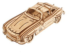 Ugears 3D Wooden Puzzle Winged Sports Coupe 4820184121775