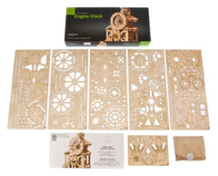 Ugears 3D Wooden Puzzle Engine Clock 4820184121843