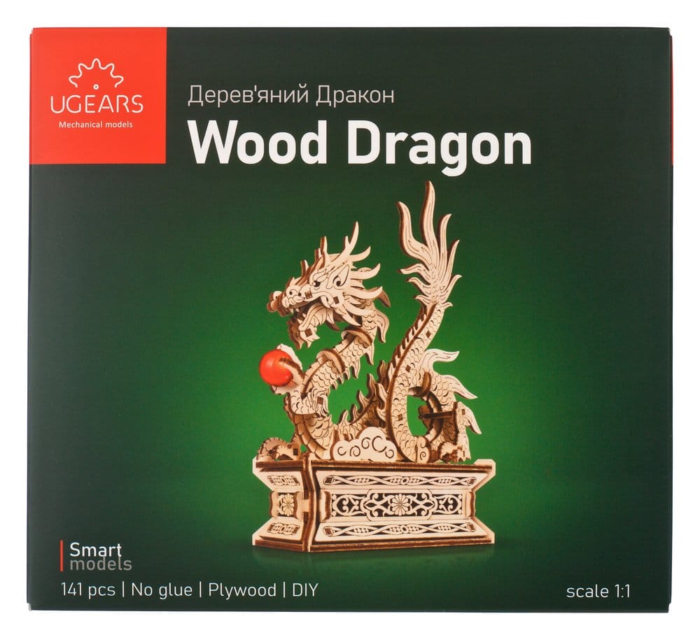 Ugears 3D Wooden Puzzle Wood Dragon 4820184122253