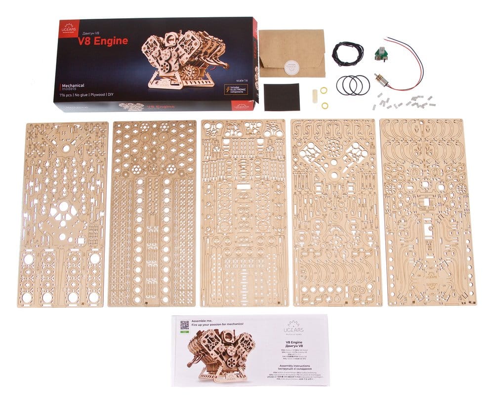 Ugears 3D Wooden Puzzle V8 Engine 4820184122314