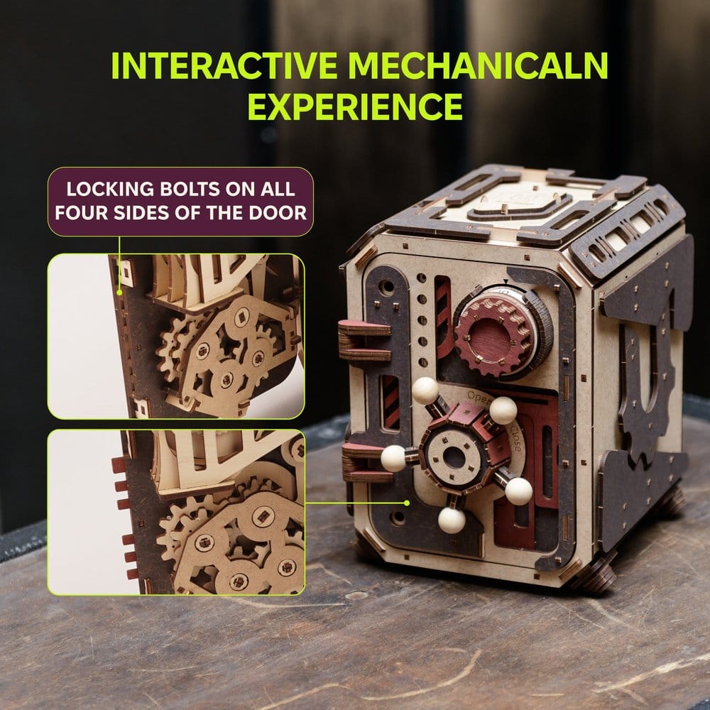 Ugears 3D Wooden Model Kit Safe Too 17 cm 4820184123489