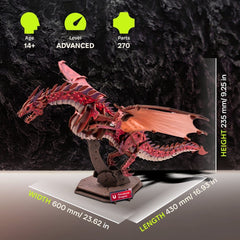 Ugears 3D Wooden Model Kit Firestorm Dragon 43 cm 4820184123472