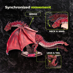 Ugears 3D Wooden Model Kit Firestorm Dragon 43 cm 4820184123472