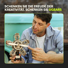 Ugears 3D Wooden Model Kit R-5 Aircraft Engine 25 cm 4820184123465