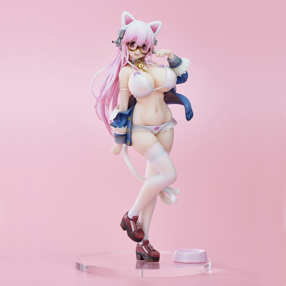Super Sonico PVC Figure White Cat Ver. (Reissue) 27 cm 4589642715276