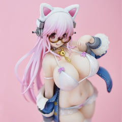 Super Sonico PVC Figure White Cat Ver. (Reissue) 27 cm 4589642715276