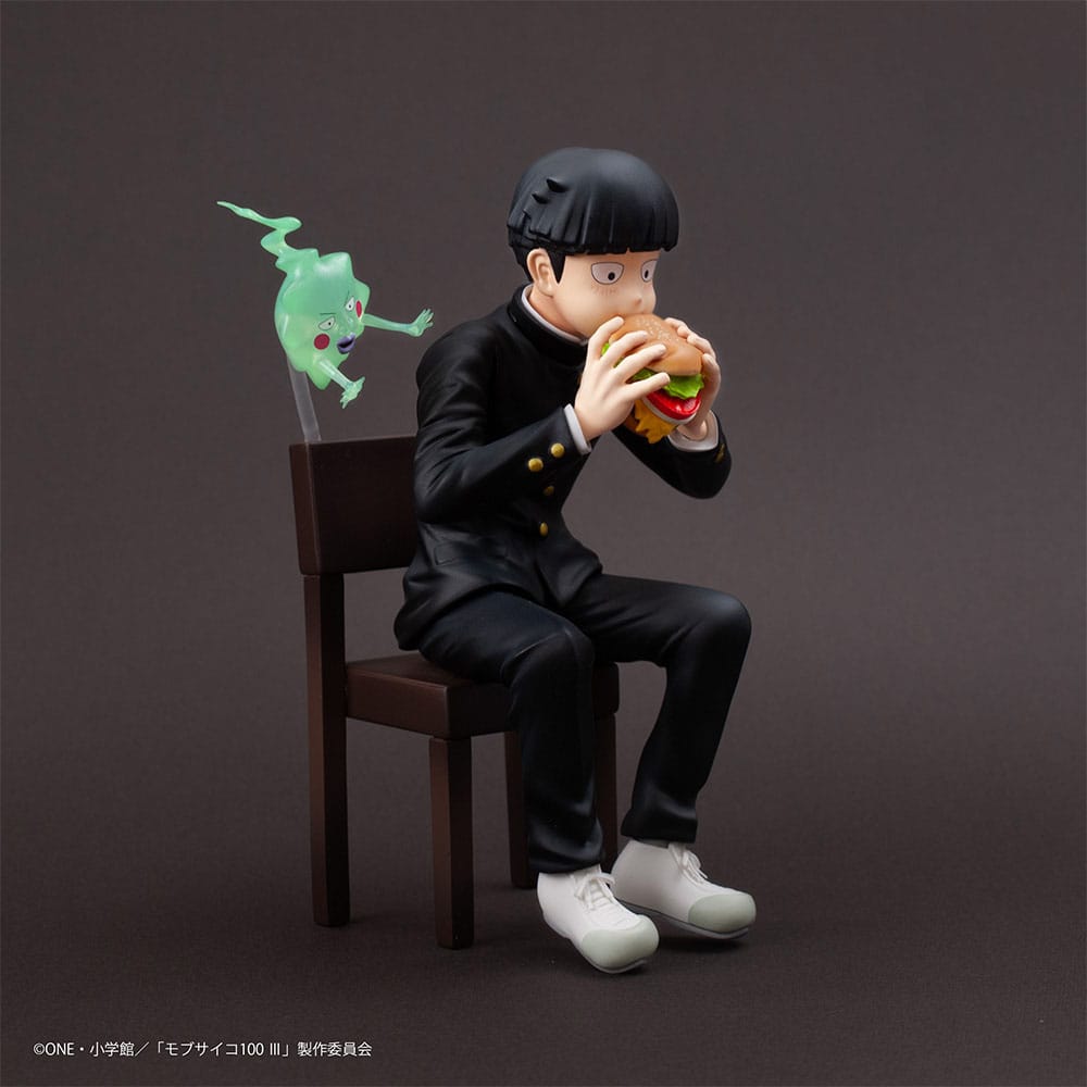 Mob Psycho 100 III x Bunbougu Cafe 2022 PVC Statue Shigeo Kageyama & Ekubo 13 cm     4580689603540