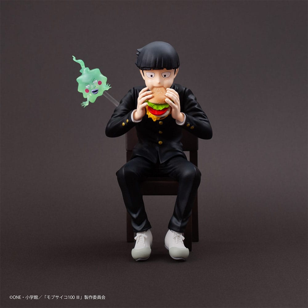 Mob Psycho 100 III x Bunbougu Cafe 2022 PVC Statue Shigeo Kageyama & Ekubo 13 cm     4580689603540