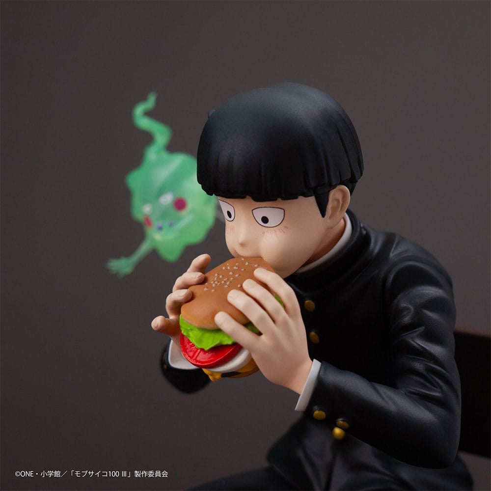 Mob Psycho 100 III x Bunbougu Cafe 2022 PVC Statue Shigeo Kageyama & Ekubo 13 cm     4580689603540