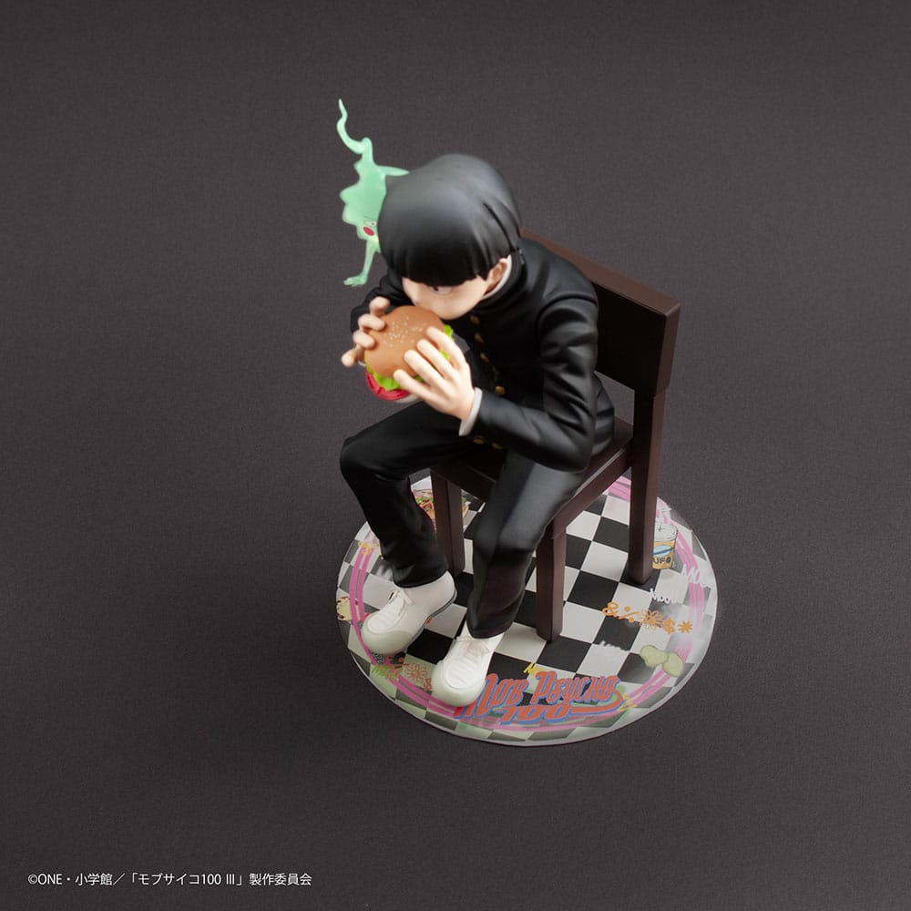 Mob Psycho 100 III x Bunbougu Cafe 2022 PVC Statue Shigeo Kageyama & Ekubo 13 cm     4580689603540