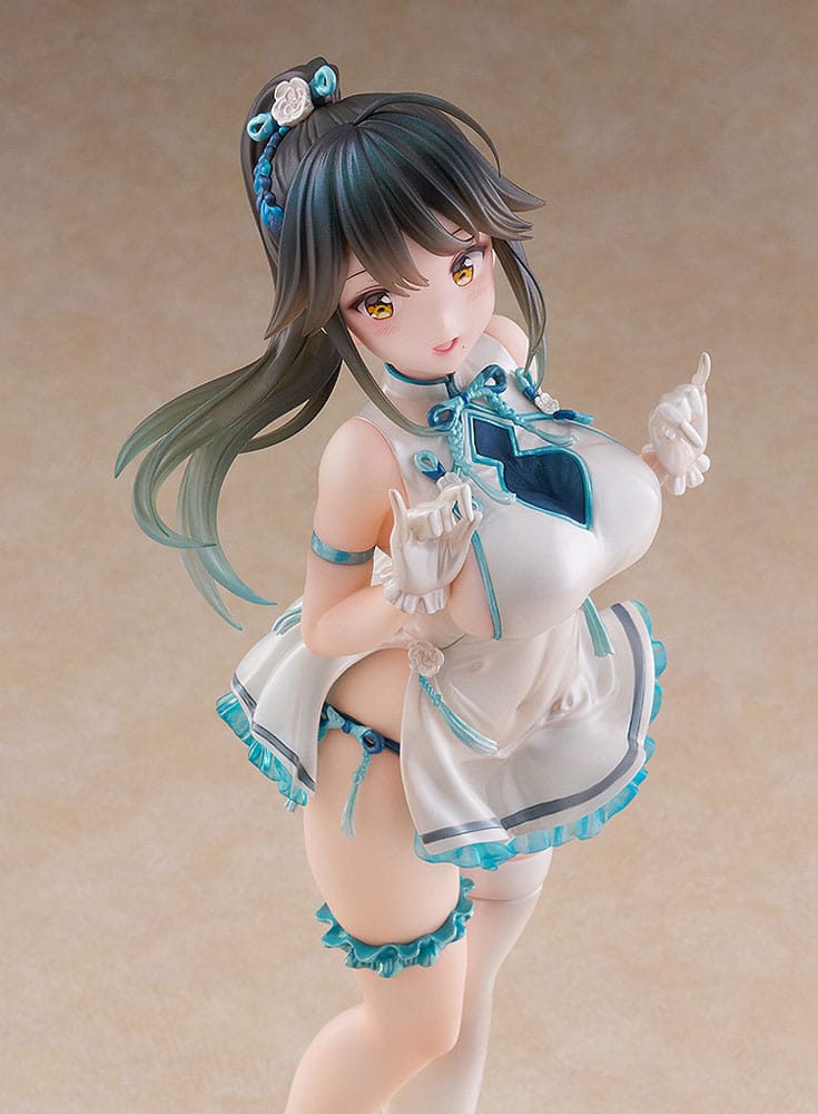 Avian Romance Pink Label 5 PVC Statue 1/6 Ponytail Girl: Qipao 29 cm       4943209611799