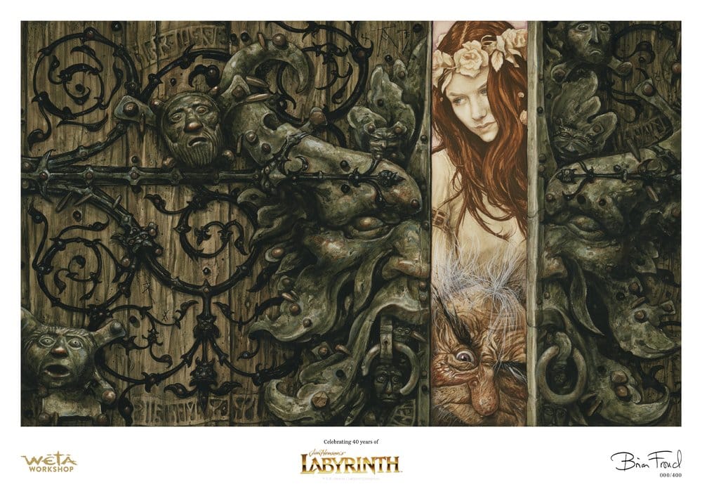 Labyrinth (1986) Printed Art Sarah and Hoggle Navigate the Labyrinth Limited Edition 30 cm 9420024752272