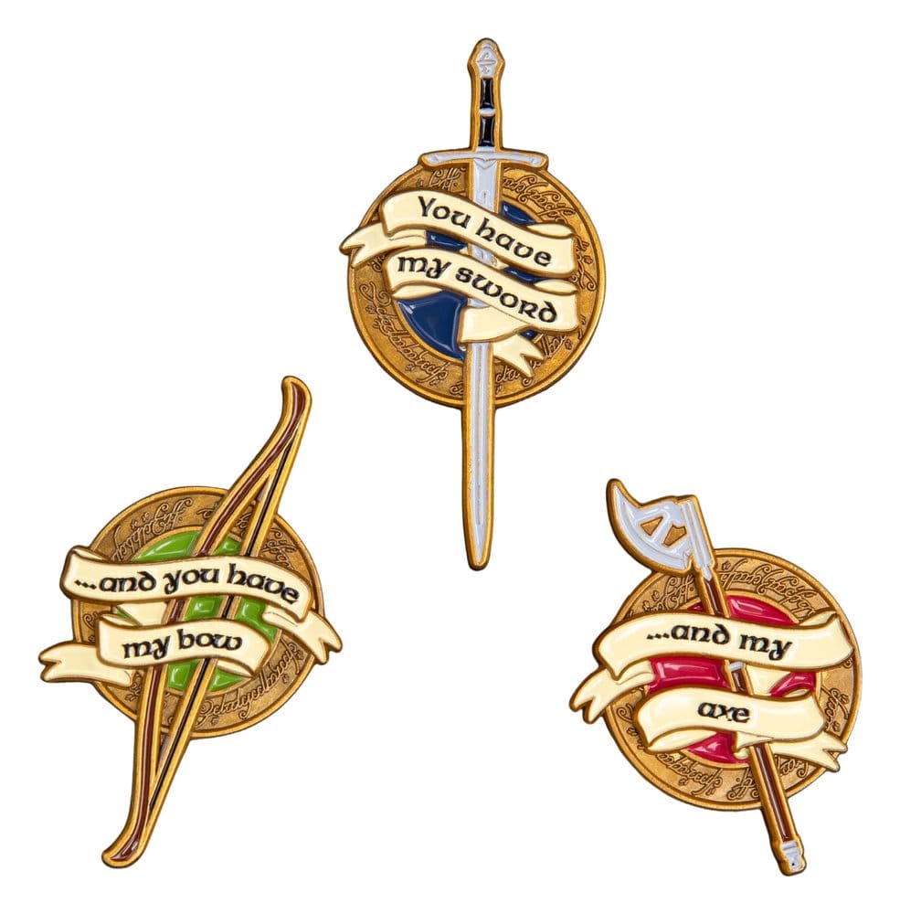 The Lord of the Rings Trilogy Pin Set Weapons of the Fellowship 9420024752258